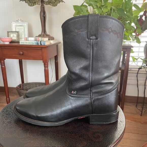 Justin Boots | Shoes | Justin Boots George Strait Black Ropers Mens ...